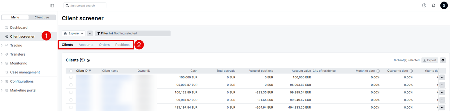 Simulation clients overview