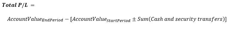 Total P/L formula